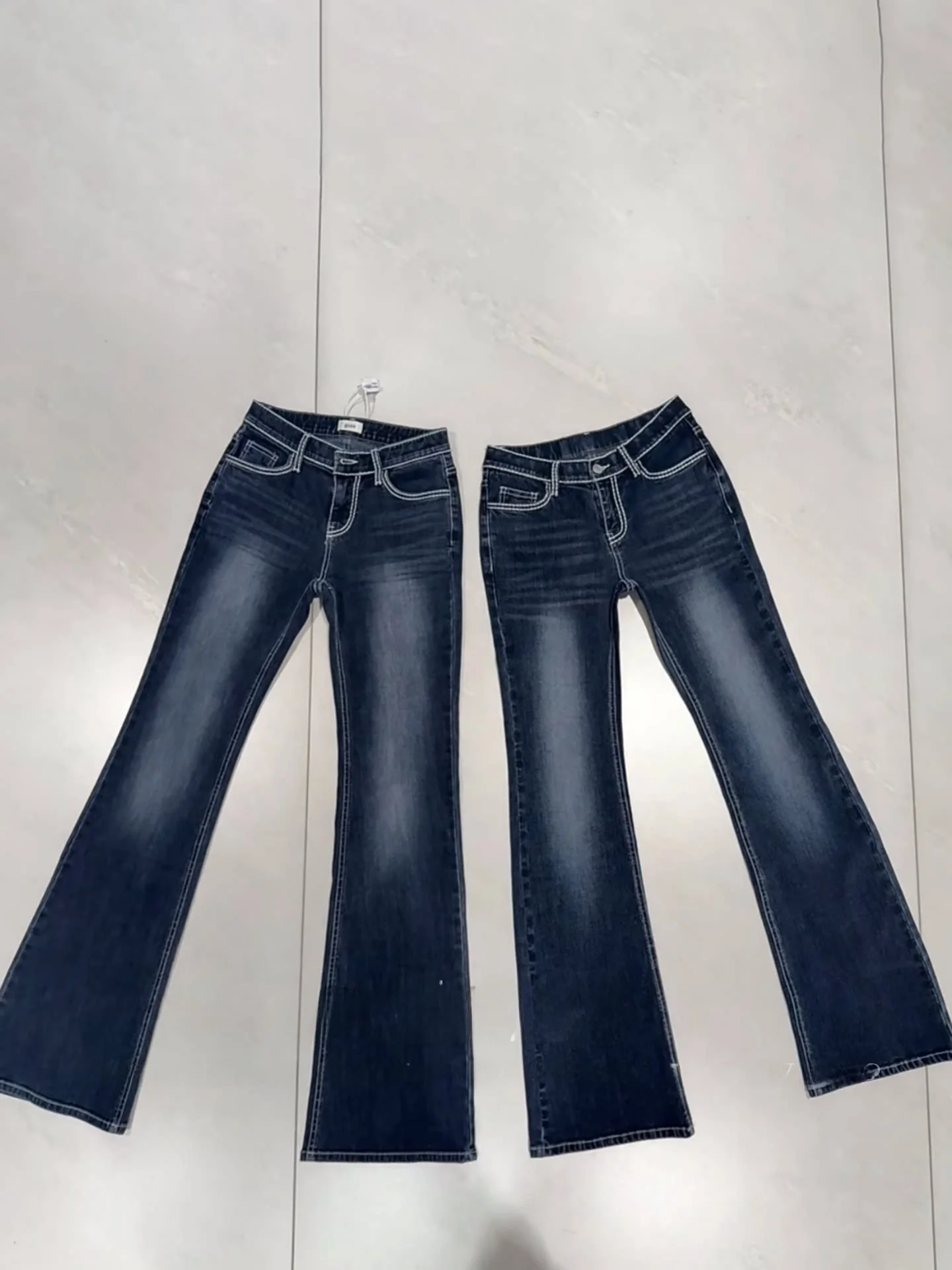 

Spring New Sle Women's High Waist Cotton Stretch Denim Flared Jeans Waed out Micro Flare Sexy Soft Bell Bot