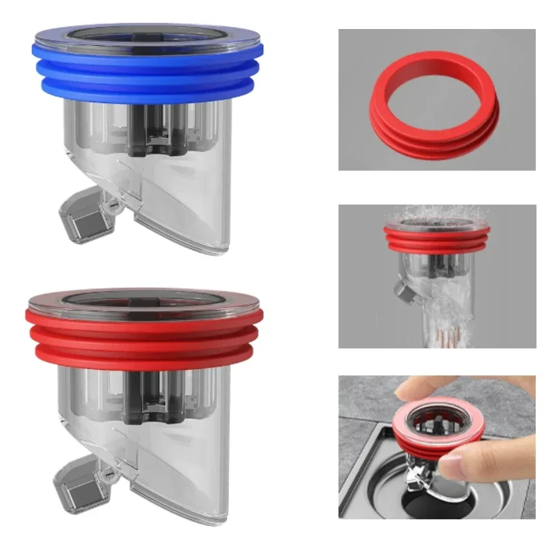 Odor Proof Floor Drain Core Backflow Preventer, Sewer Valve Plug for Kitchen Bathroom Toilet, Fits 33-45mm Drain