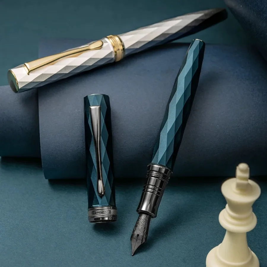 

Ручка-фонтан Hongdian N11 Creative Geometry Metal, 35 # Ручка-пенал с наконечником для резки, для школы, офиса, письма, канцелярских принадлежностей, подарочная