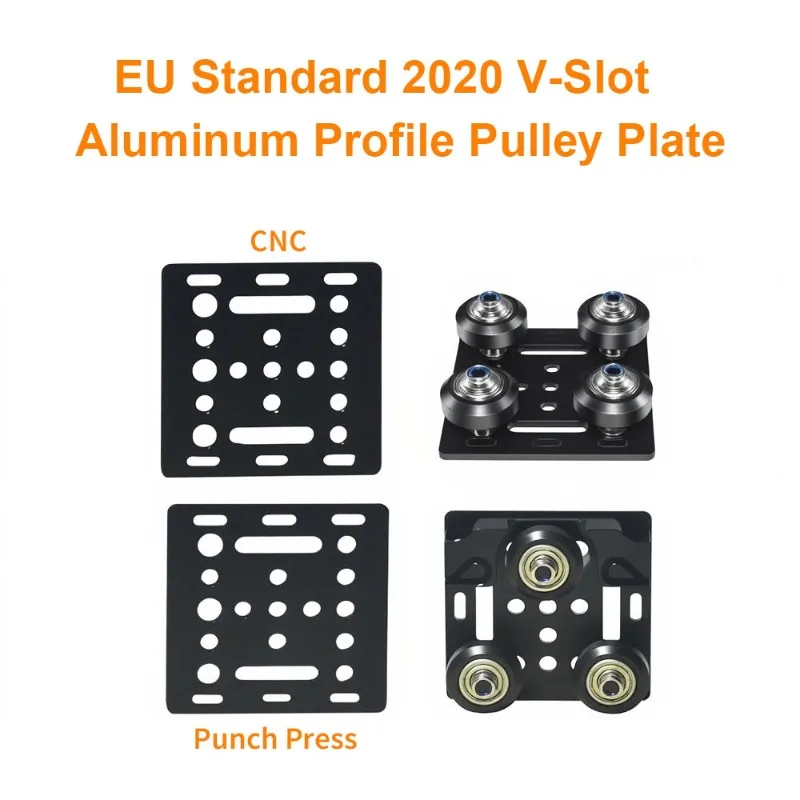 Алюминиевый профильный шкив с V-образным пазом 2020 для 3D-принтера — набор портальных пластин стандарта ЕС и специальный скользящий шкив/колесо Алюминиевый профильный шкив с V-образным пазом 2020 для 3D-принтера — набор портальных пластин стандарта ЕС и специальный скользящий шкив/колесо