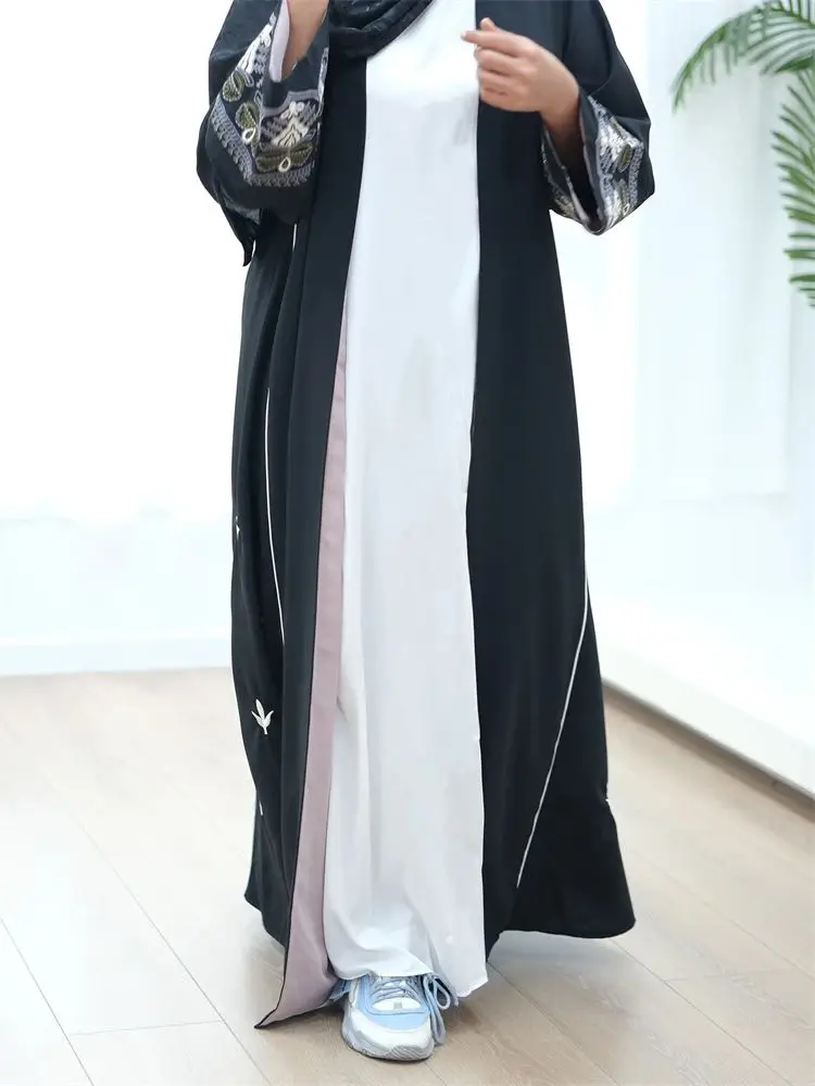 Black Kimono Abaya Dubai Turkey Islam Muslim Modest Dress Caftan Prayer Clothes Abayas For Women Kaftan Robe Femme Musulmane