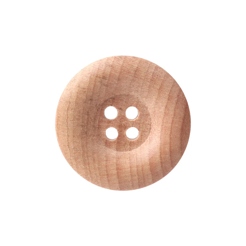 10pcs/bag Fashion Wood Color Wooden Shirt Cardigan Suit Sweater Jacket Large Round Edge Wooden Decorative Buttons
