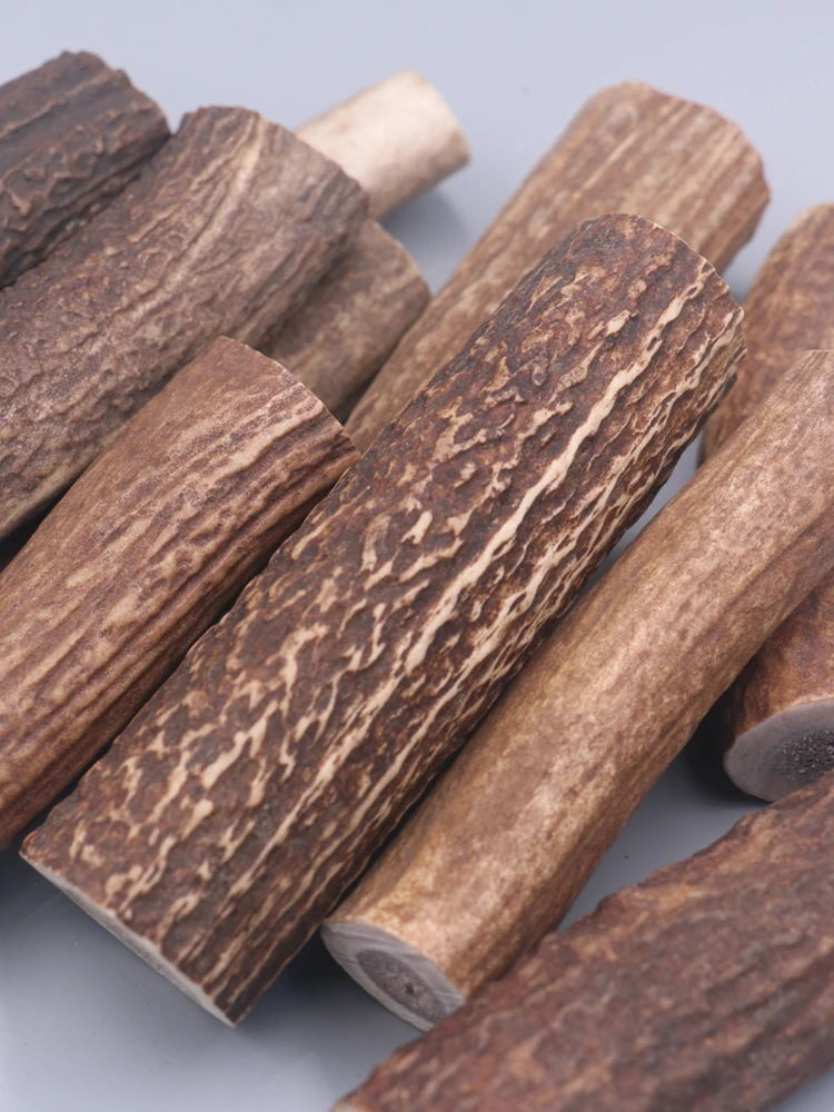 Natural Deer Antler Handle Material, Patch Material, Deer Antler Segment Through-Core Handle Material, Dog Chew Stick