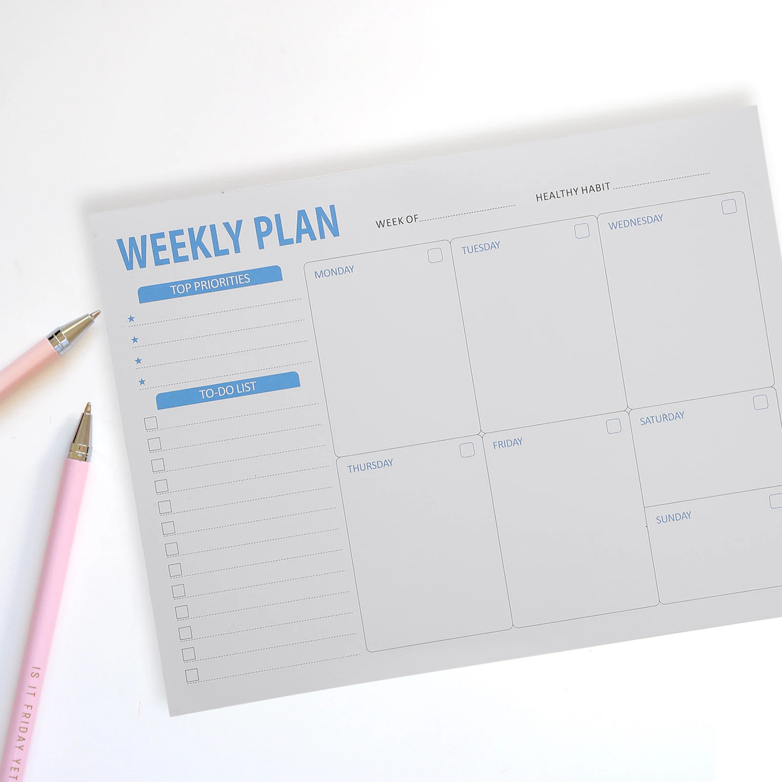 

Notebook Notepad for Work Office Tearable Desk Planner Paper Daily Task Small