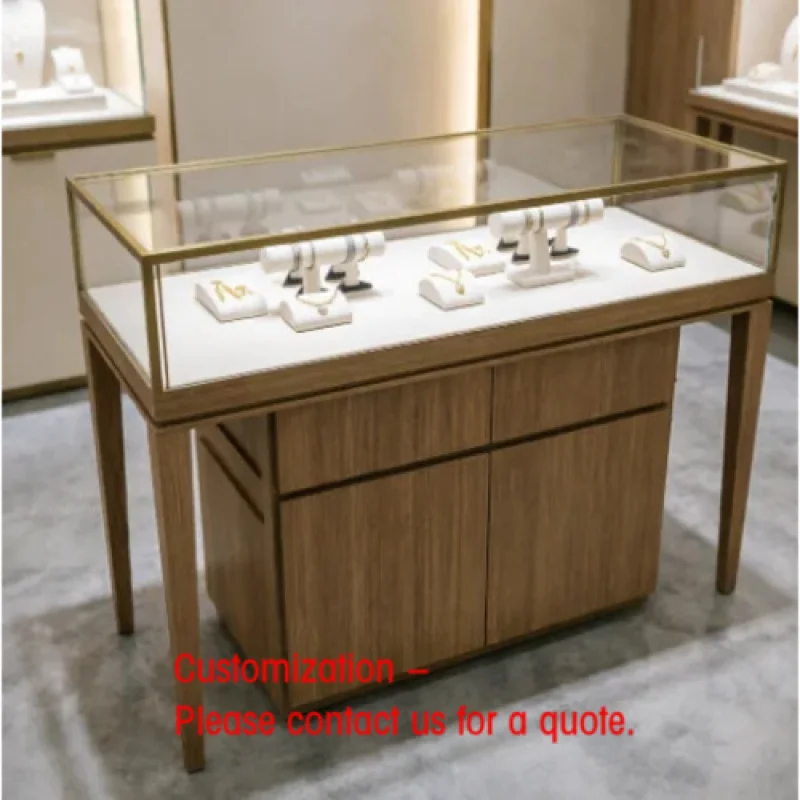 custom.Factory Directly GZowin Wood Stainless Steel High End Jewelry Display Cabinet with LED Lights Durable & Easy C