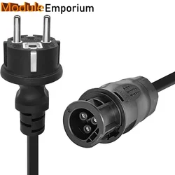 Custom Uvioresistant Solar Panel Power Cable 3M Betteri BC01 Female to Schuko Plug Cable Growatt AC Extension Electrical Cable