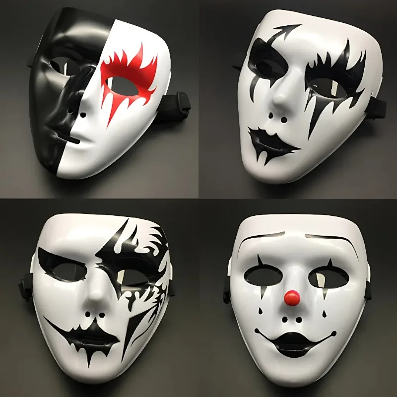 Masque de mascarade d'halloween peint à la main, accessoires de Costume complets pour fête de danse de rue, jeu de rôle, déguisement effrayant, 1 à 10 pièces