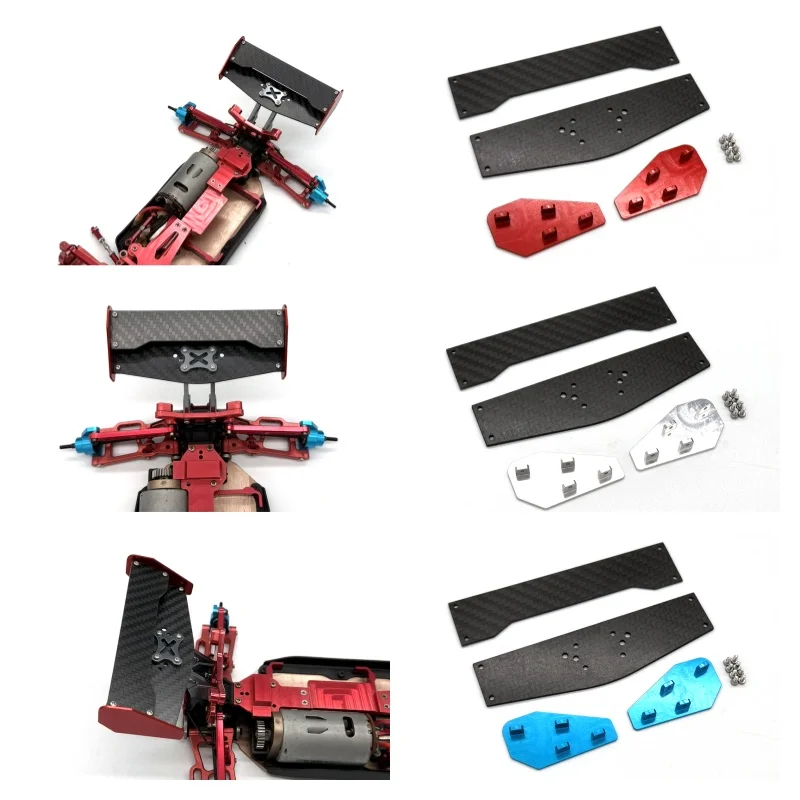 WLtoys 144001 144010 144016 124017 124007 124008 124019 124010 RC 1/12 Remote Control Car Metal Carbon Fiber Rear Wing Parts