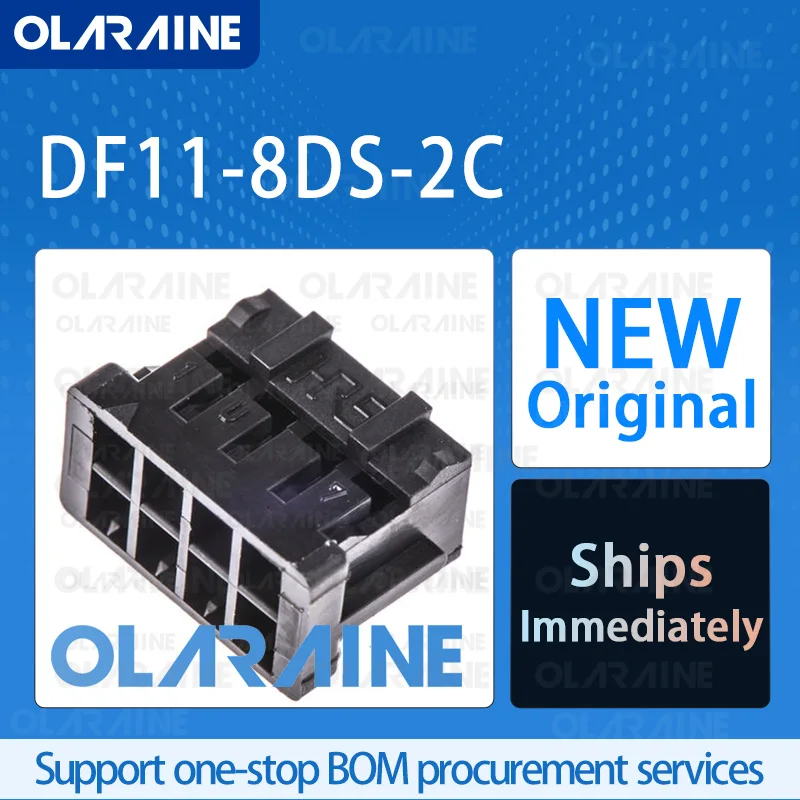 

50/200/500Pcs DF11-8DS-2C 100% brand new and original IC chip Connectors Headers and Wire Housings 8 Position 2 A