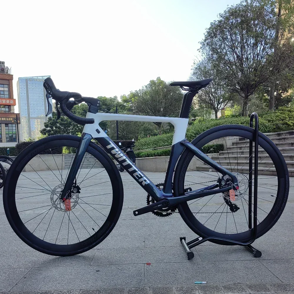 TWITTER 105/R7120 RS-22/24S Hydraulic Disc Brake Breaking Wind Racing Carbon Fiber Road Bike 700*25C bicicletas велосипедная