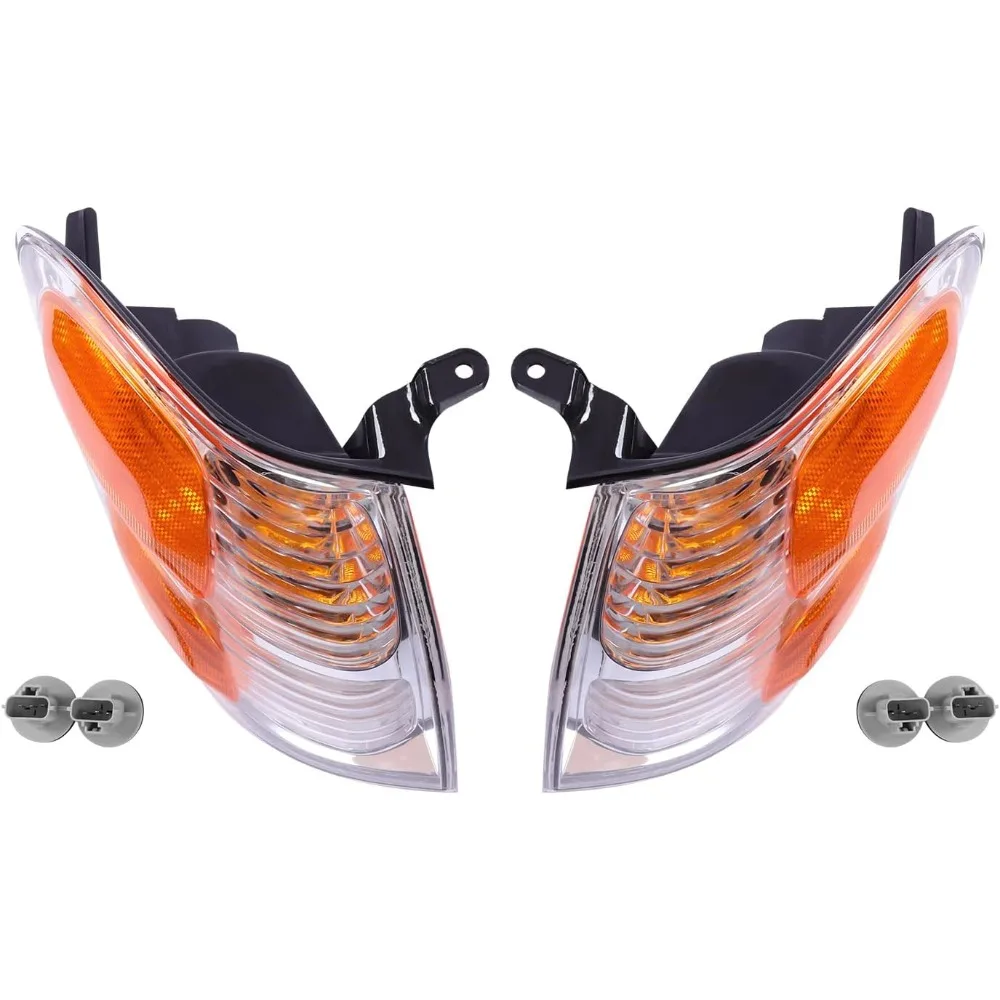 

Комплект из 2 передних указателей поворота для Toyota Tundra 2004 и Sequoia 2001-2004 - OEM 81520-0C020, 81510-0C020, желтые прозрачные линзы из поликарбоната/полипропилена