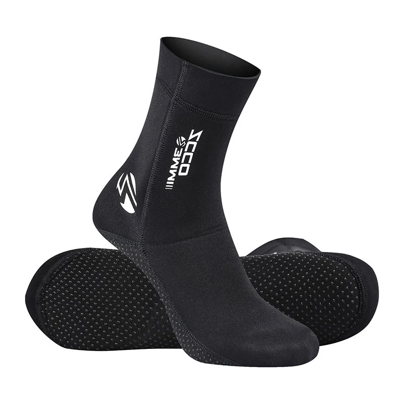 

1 Pair 3mm Diving Socks Non-slip Adult Warm Patchwork Wetsuit Shoes Diving Surfing Boots for Men Womens Swimming