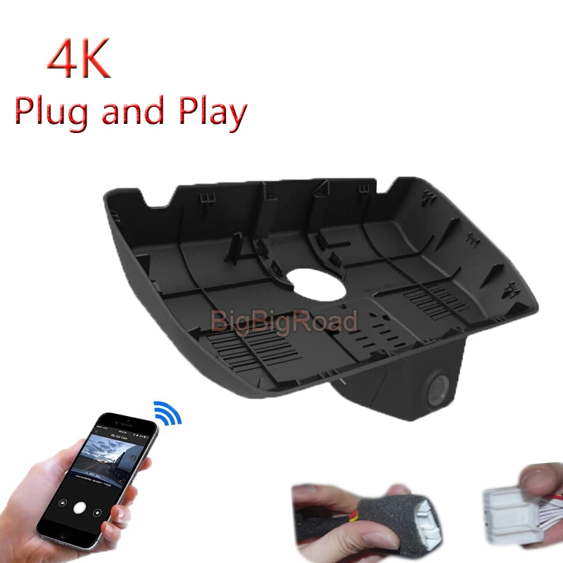 4K Plug And Play For Haval Great Wall H6 2017 2018 1.5T H6 / H6 2020 Low Version Car Wifi DVR Video Recorder DashCam FHD 2160P