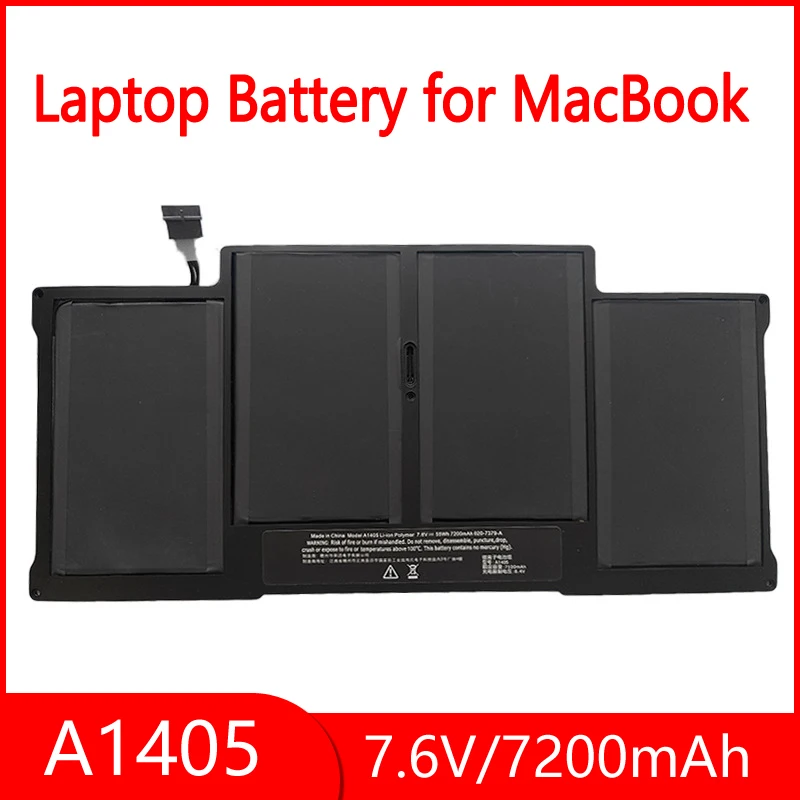 

A1405 Laptop Battery for Apple MacBook Air 13" A1466 2013 2014 MD760 MD761 Macbook Air A1369 A1377 A1496 7.6V 7200mAh