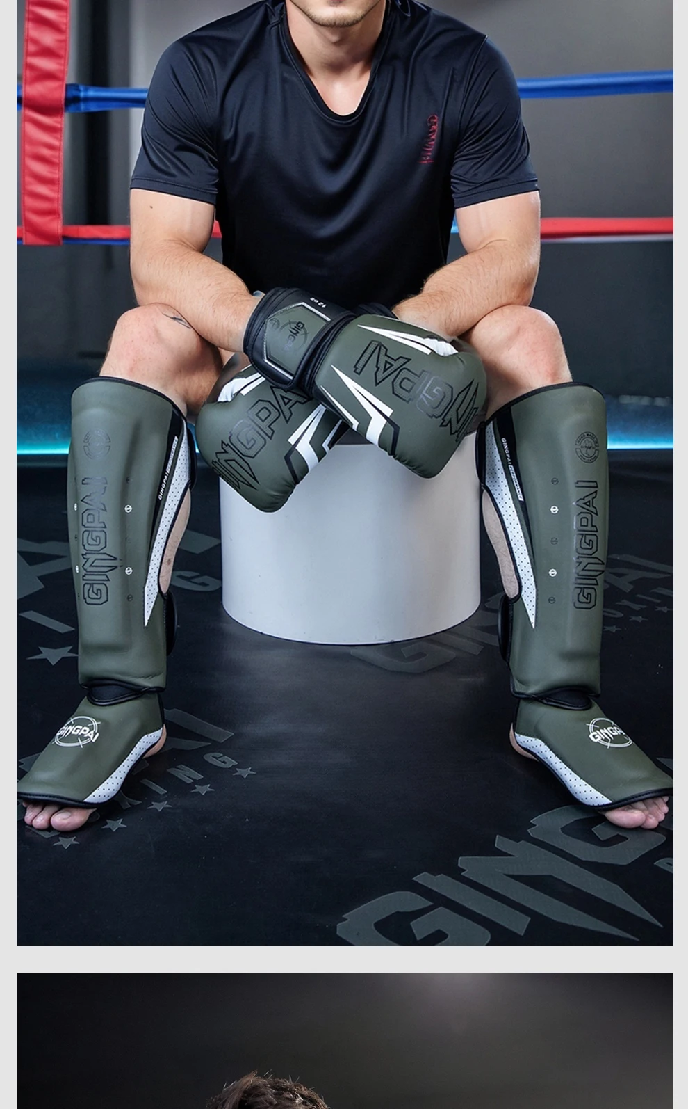 MMA Boxen Schienbeinschoner Knöchelstütze Erwachsene Männer Frauen Kickboxen Ausrüstung Karate Protektoren Sanda Muay Thai Legging Spannschutz – Detail 7