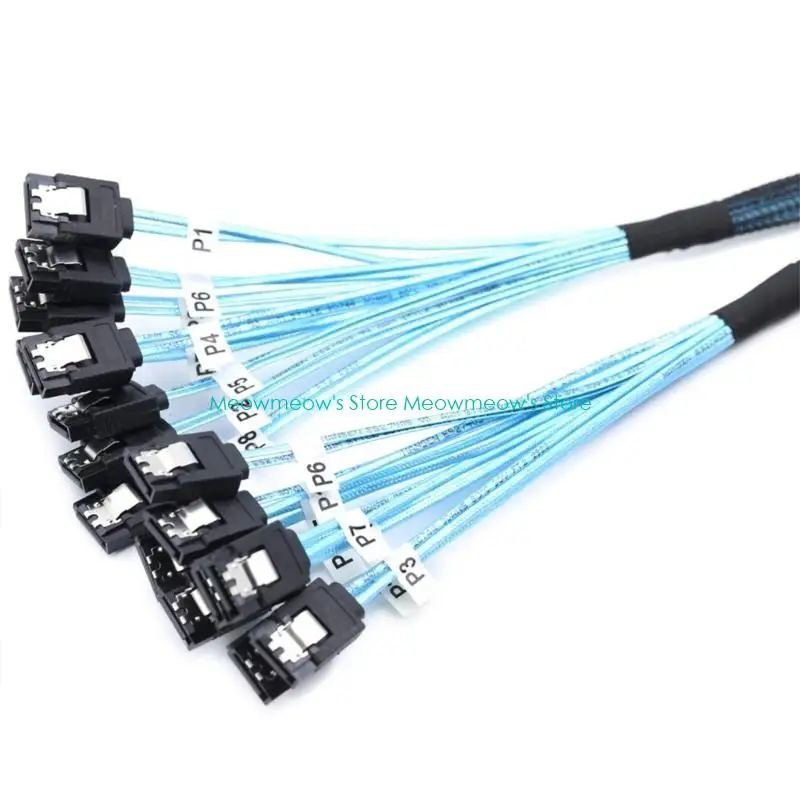 W91A 8pieces Satasas Cable Sataiii Connection للقيادة الداخلية والخوادم