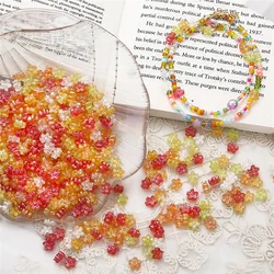 40Pcs Cute Little Flower Beads Pendant Handmade DIY Earrings Necklace Jewelry Accessories Wholesale Spacer Beads Jewelry Making