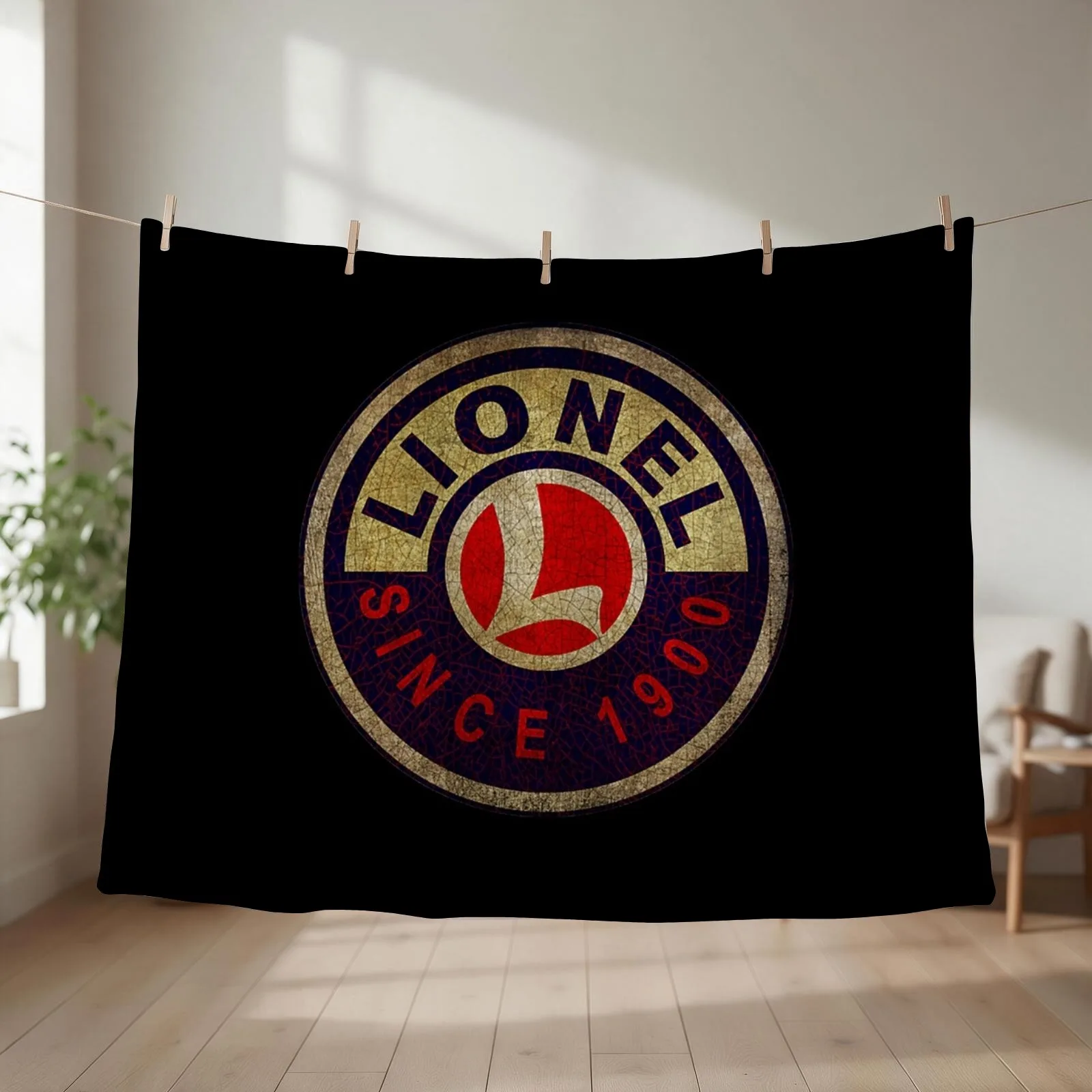 Lionel Model Trains Throw Blanket couch cozy soft plush fuzzy picnic outdoor blanket
