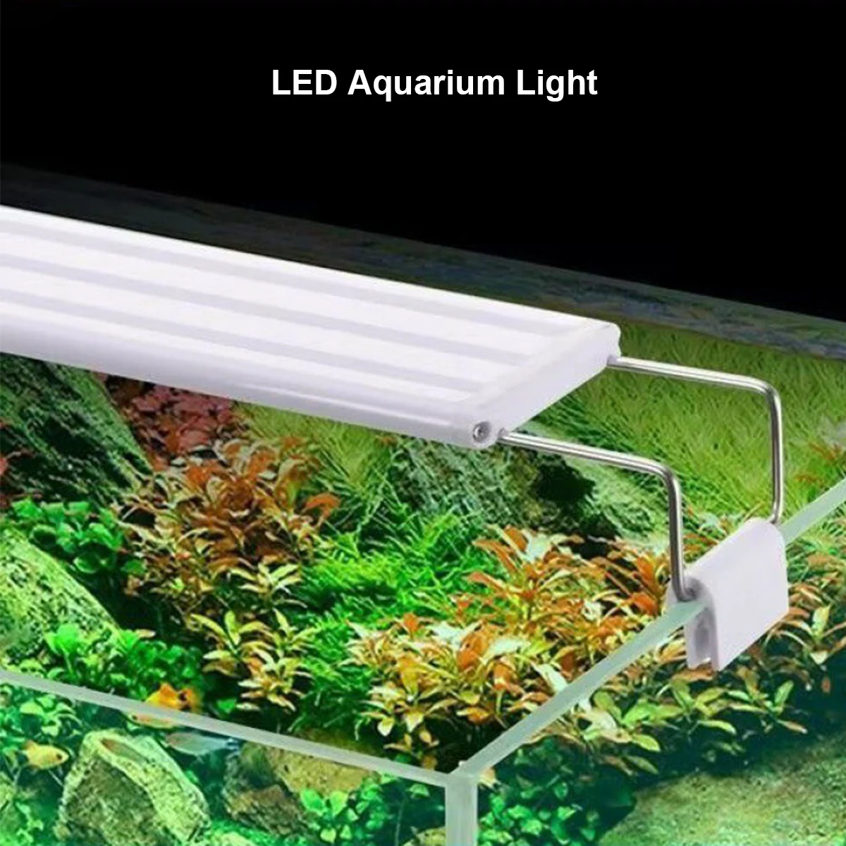 High Lumen Blue White LED Light Bar Lamp Scalable 18CM-48CM With Cilp For Aquarium Fishbowl Aquatic Plants Boosting Lighting