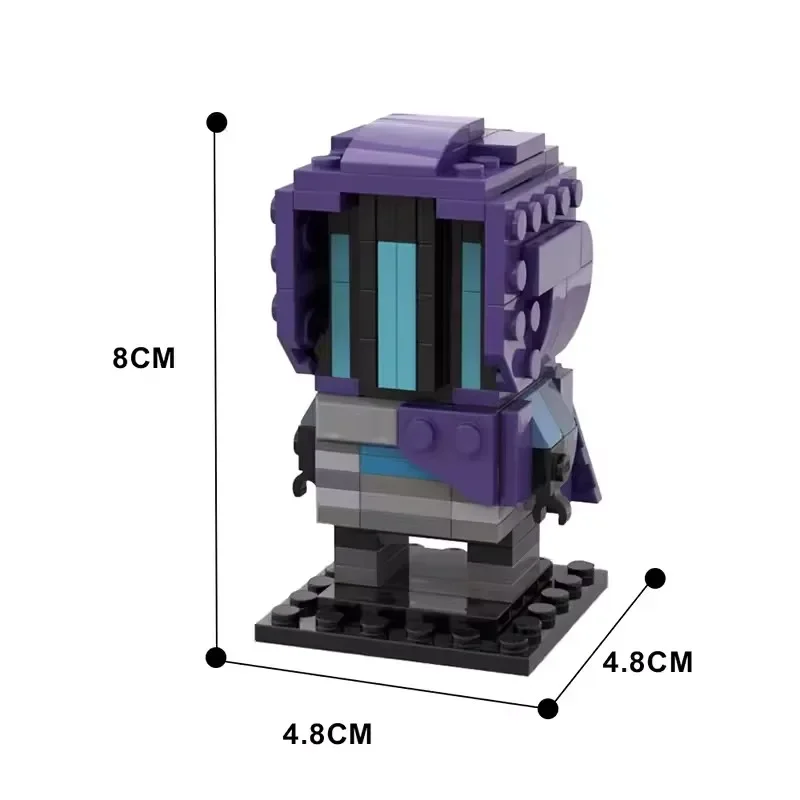 Bricklink Ideas Game Valoranted Action Figures Bricks Head MOC Set Duelist Sentinel Building Blocks Kid Toys Boys Christmas Gift view 5
