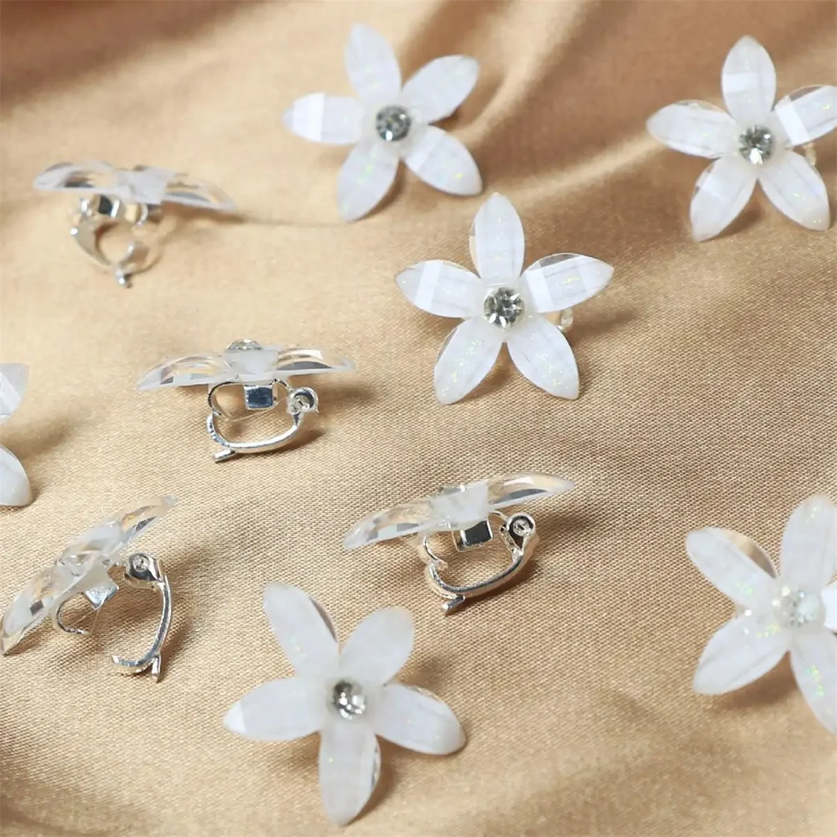 10pcs Hair Clip Braided Small Flower Hair Buttons Hairpin For Everyday Styling Suitable For Travel Mini Hair Claw Accessories image 3