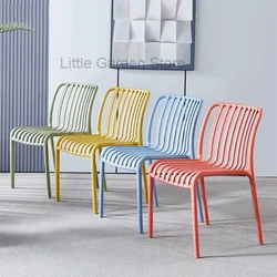 Design Mid Century Garden Chairs Green Handle Waterproof Plastic Garden Chairs Outdoor Industerial Mueble Para Jardin Furniture