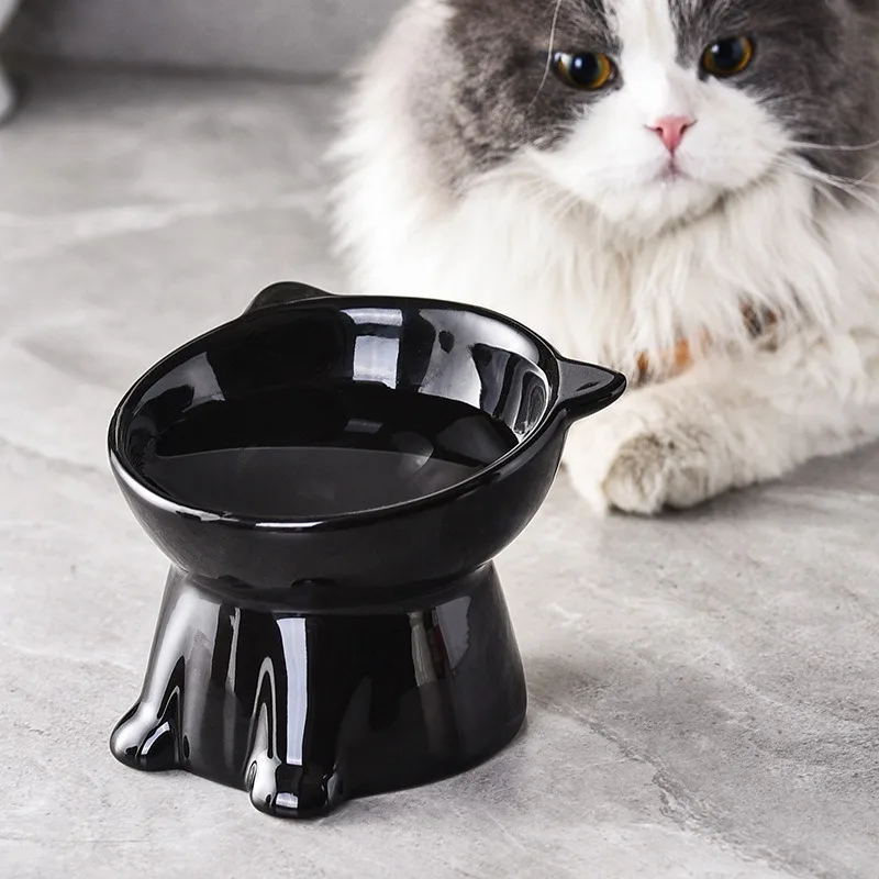 Bol pour chat protégeant le cou, anti-déversement, bol surélevé pour animaux de compagnie, bol surélevé pour chat, produits pour animaux de compagnie, bols pour nourriture pour chat