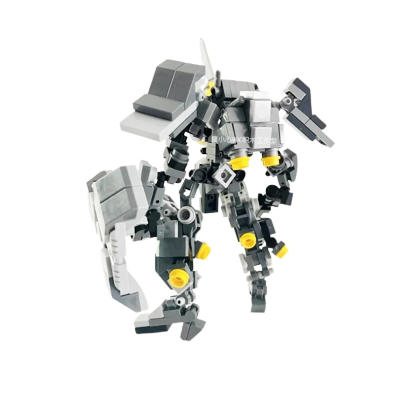 Moc-Mecha Serie Grijze Mini Bouwsteen Robot, Diy Model Puzzel Collectie, Baksteen Speelgoed, Kerstonderwijs Kid Geschenken, MK-18