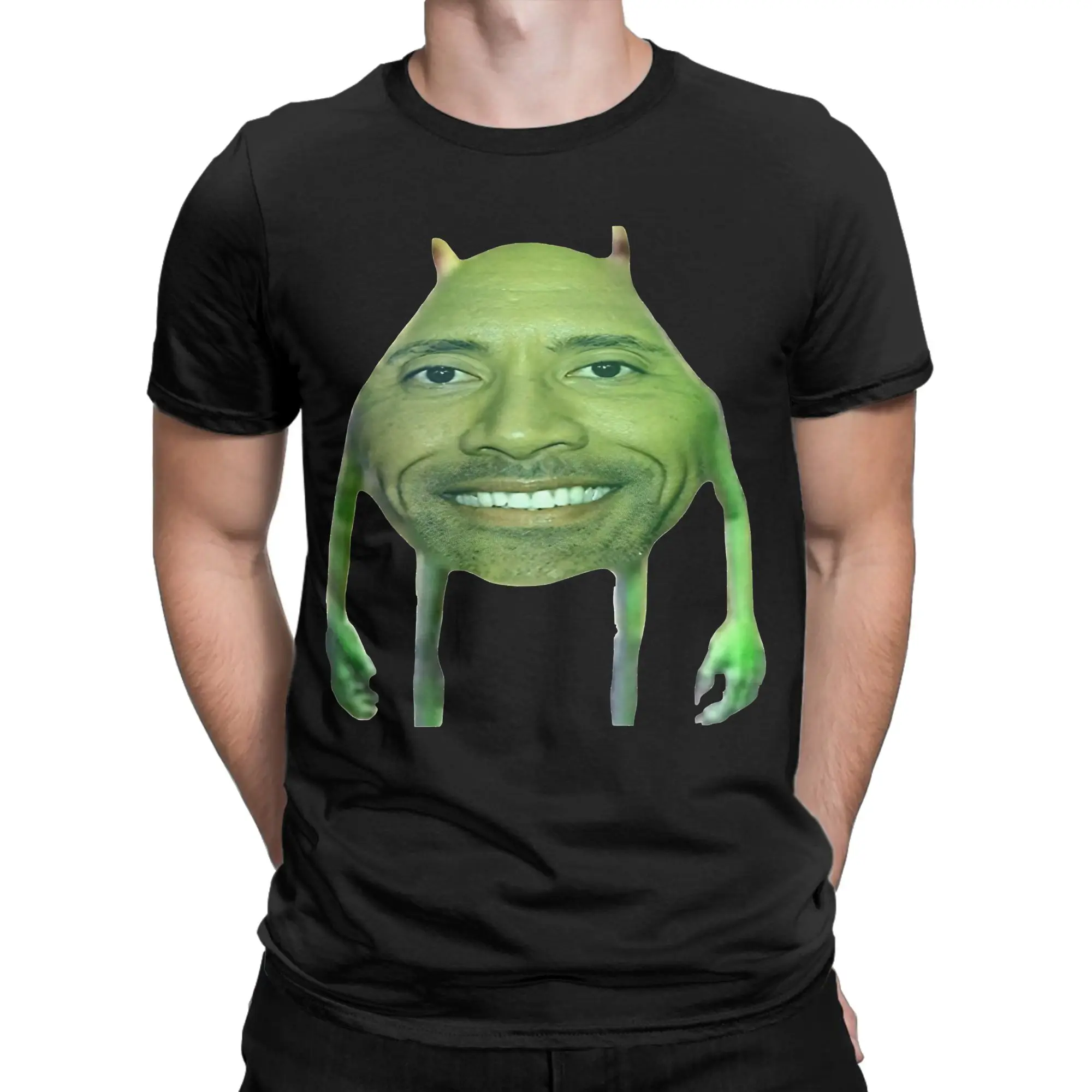 Dwayne Johnson  Green Monster T-Shirt  Harajuku T Shirts Short-Sleeved Classic Tops Summer 100% Cotton O-Neck 5XL 6XL Top Tees