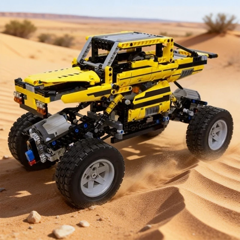 723 PCS Speedy Sports Car Off-road Crawler MOC Customize Modular Building Block Popular Simple Kids Brick DIY Holiday Toy Gifts