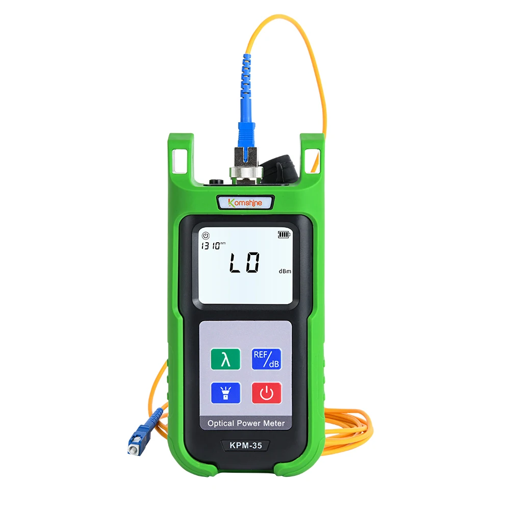 7 Wavelengths Loss Cable Tester Fiber Optical Power Meter OPM LED Light -70~+6db Comes  KPM-35  KPM-25 KPM-11M