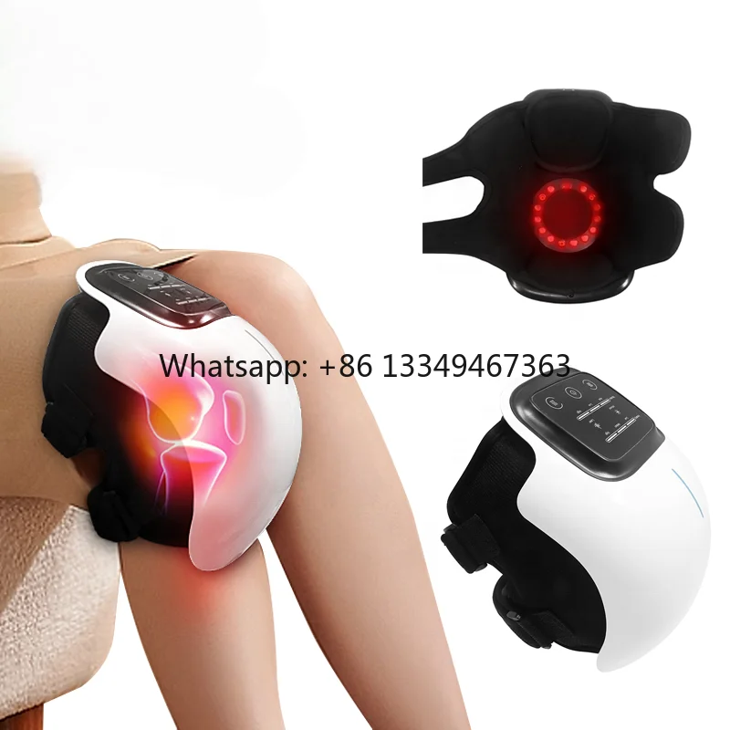 

OEM/ODM Rechargeable Heated Knee Brace LCD Touch Screen Cordless Home Use Pain Relief Red Light Therapy Knee Massager