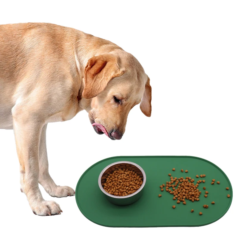 Silicone Pet Bowl Mat Placemat Waterproof Prevent Spills Dog Feed Mats Easy to Clean Non-Slip Pet Feeding Water Supplies