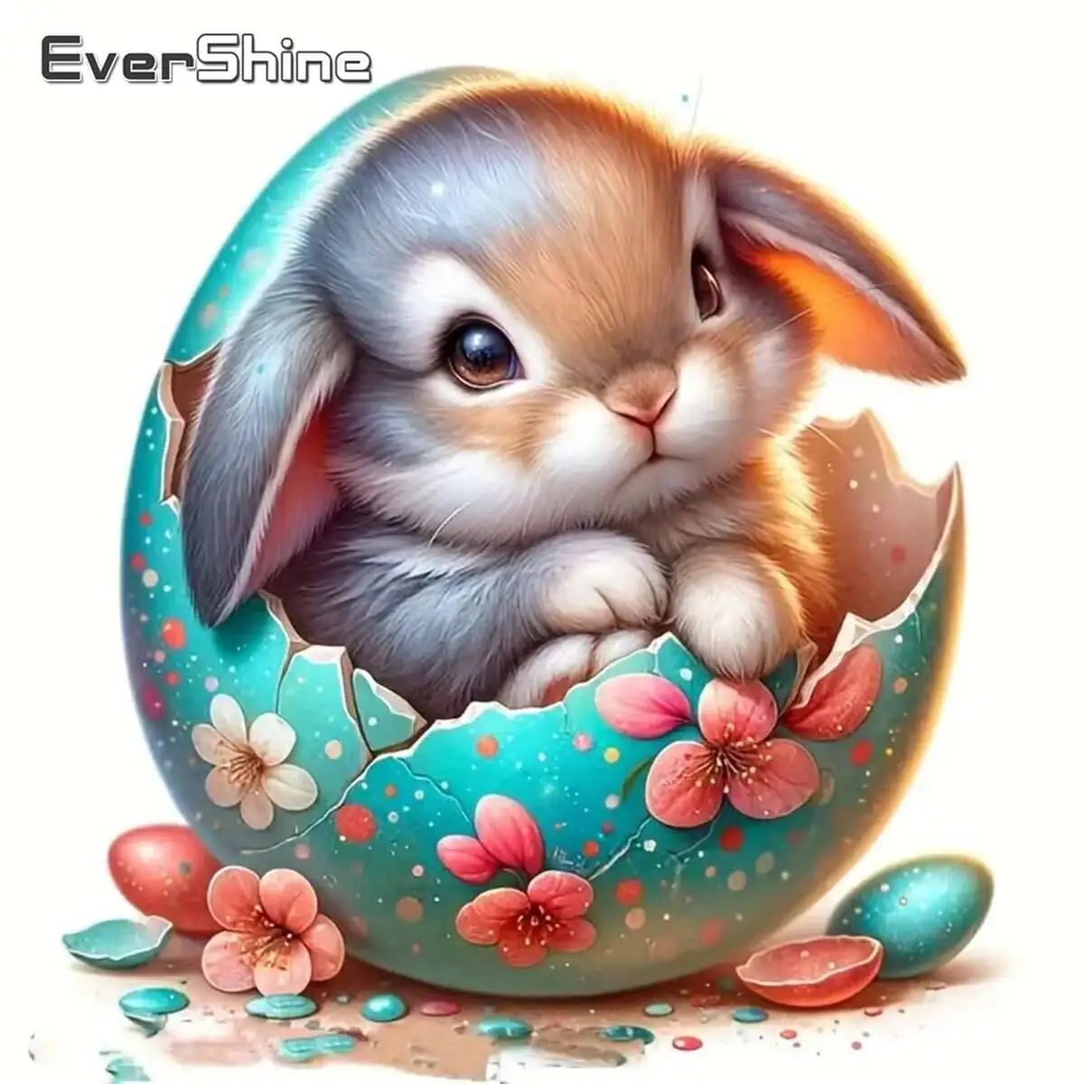 Evershine Kaninchen Diamant Stickerei Tier voll quadratisch rund Malerei Cartoon Kreuzstich Mosaik handgemachtes Geschenk