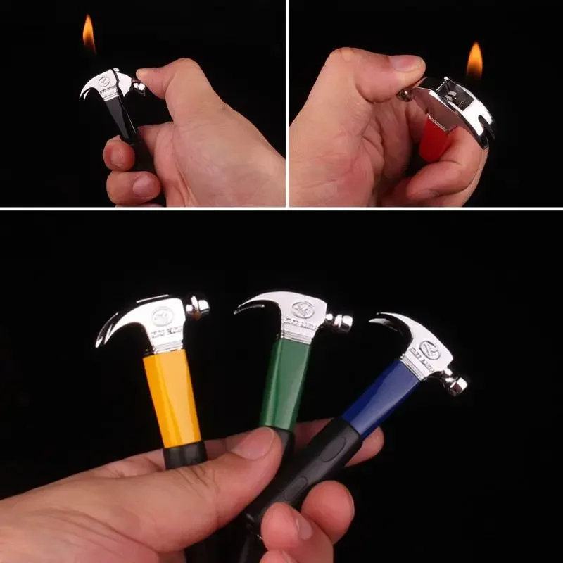 Personalized and creative portable mini repair tool with cartoon design, open flame lighter, axe, novel and funny gift