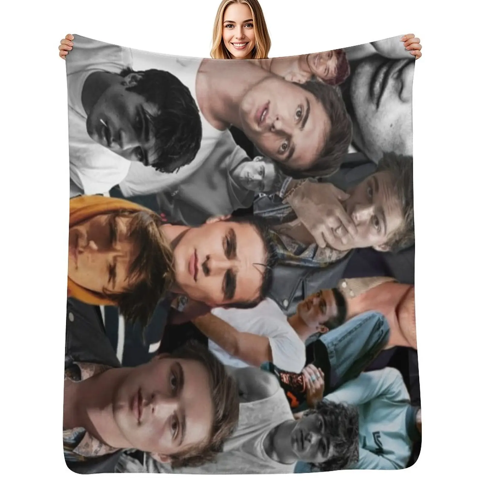 

Jacob Elordi Editing Throw Blanket Baby Comforter Decorative Sofa Soft Blankets
