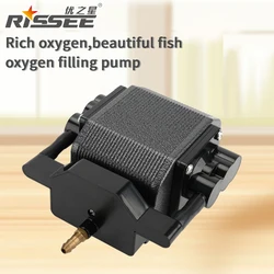 12V 24V 25W DC Fish Compressor Ultra Quiet Aquarium Air Pump Strong Flow for Pond Marine Pool Restaurant Seafood RISSEE DC-50