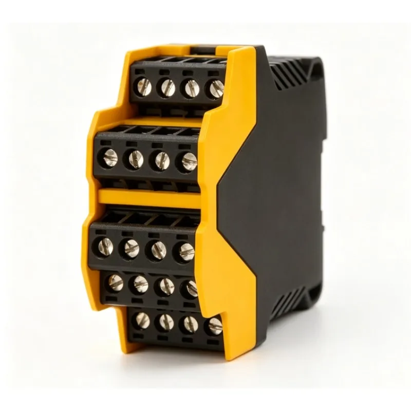 1Pcs Dual Channel Safety Relay Module 24V AC/DC 230VAC DIN Rail Mount Industrial Control Switch Compatible ESR5-NO-31/21/41