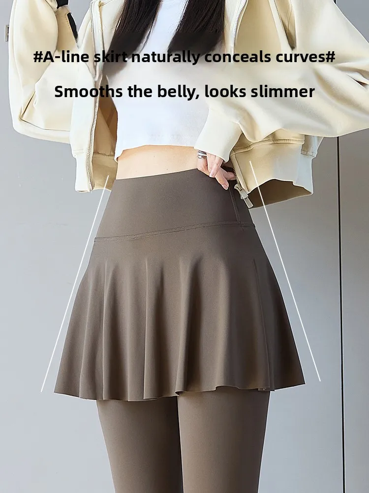 Pantaloni da yoga foderati in modale Fce Leggings lunghi a vita alta da donna Fitn Arca Modello in pelle Capispalla anti-luce Primavera Autunno