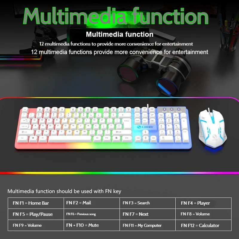 Gtx350 luminous keyboard and mouse set Russian Arabic luminous wired mechanical touch gaming computer