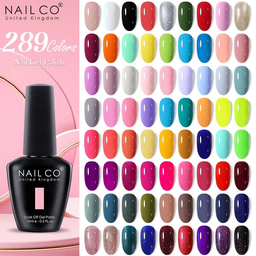 NAILCO Gel-Nagellack, 15 ml, Nail Art Base Coat, kein Abwischen, Decklack-Grundierung, Soak Off UV Vernis, semi-permanenter Maniküre-Design-Lack