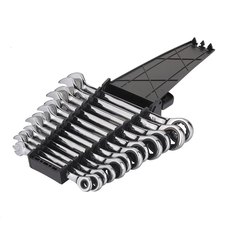 

12pcs Chrome Vanadium Steel Combination Spanner Ratchet Wrench Set