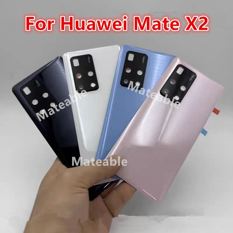 Задняя крышка аккумулятора MateX2 X 2 для Huawei Mate X2, задний стеклянный корпус, замена запасных частей для ремонта + объектив камеры TET-AN00 Задняя крышка аккумулятора MateX2 X 2 для Huawei Mate X2, задний стеклянный корпус, замена запасных частей для ремонта + объектив камеры TET-AN00