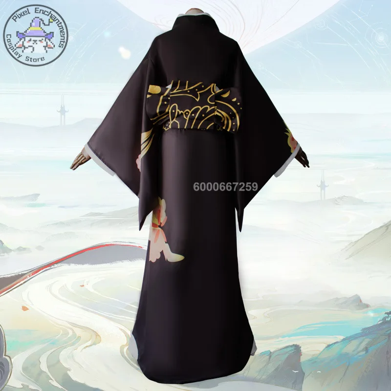 Kimetsu No Yaiba Anime Kibutsuji Muzan Cosplay Costume Demon Slayer Role Play Women Kimono Uniforms Clothes Wig Dresses