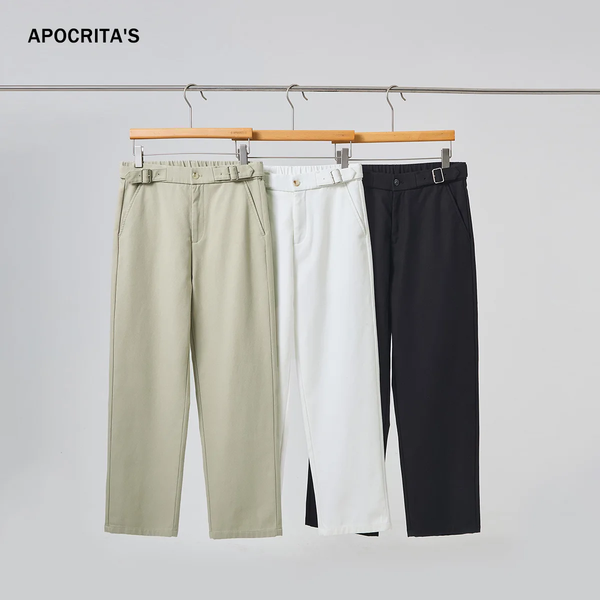 

Busin Casual Men's Loose Fit Thiened Straight Leg Long Pants Autumn Winter Cosite Lenzing Eco-Viscose West Pants