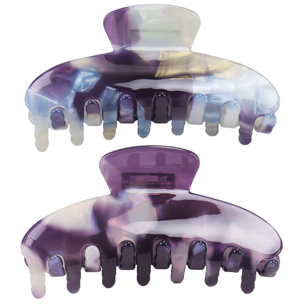 

2Pcs Large Purple Hair Claw Clip Hair Accessories for Women Daily Wear Fresh Hairstyle Decorative Claws Holders for Most