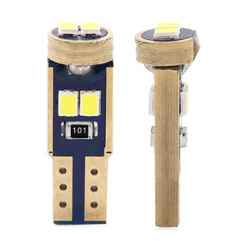 

50 шт. T5 автомобильный светодиодный индикатор приборной панели, лампа для автоматического внутреннего освещения 6SMD 2016, белый, красный, желтый, ледяной, синий, розовый, 12 В постоянного тока