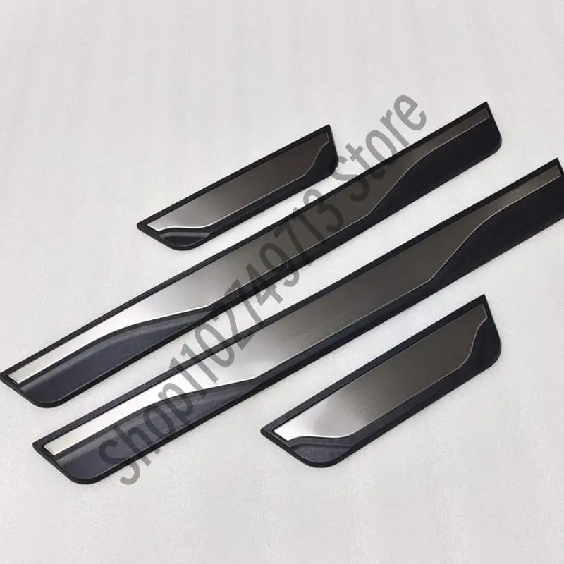 For Chevrolet Trailblazer Accessory 2022-2021 Stainless Carbon Car Door Sill Kick Scuff Plate Pedal Protector Cover Trim Styling