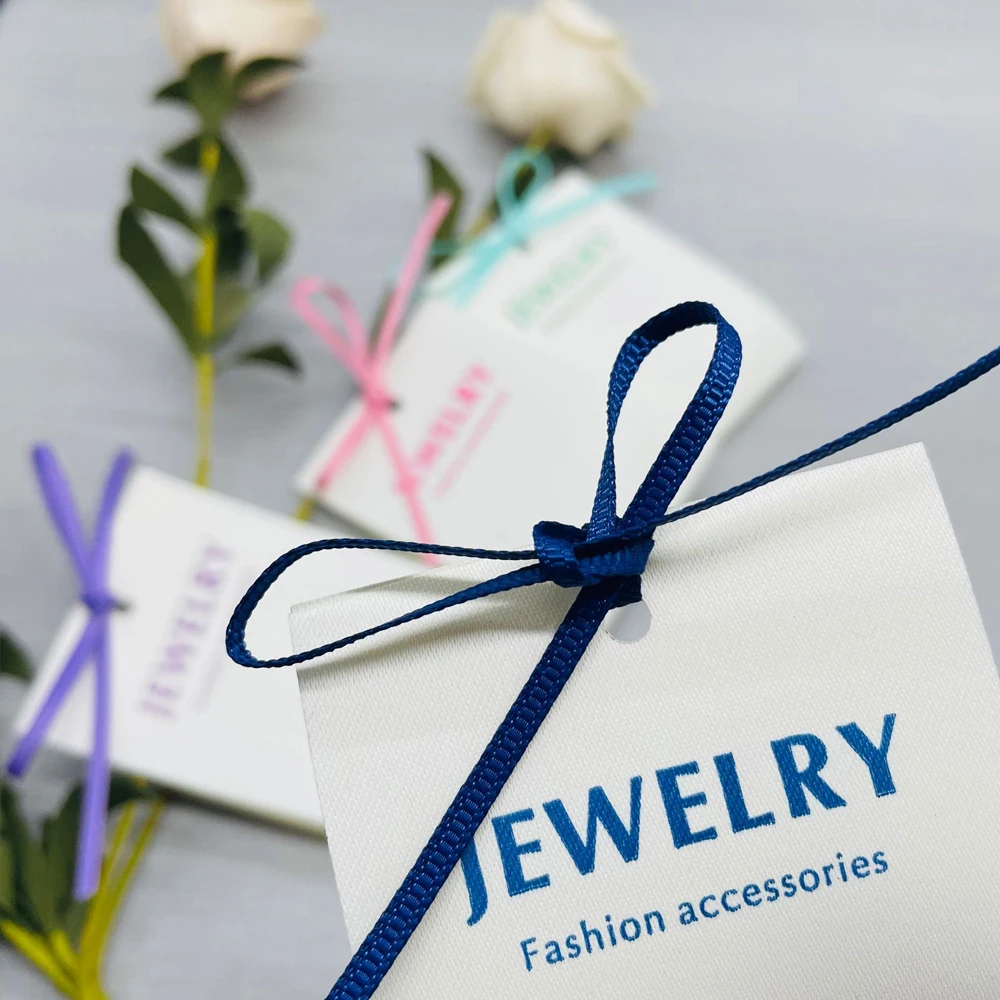 

6x17cm Jewelry Display Card Ring Earrings Label Cotton Hanging Holder Organizer Bracelet Pendant Studs Tags Personalized Name