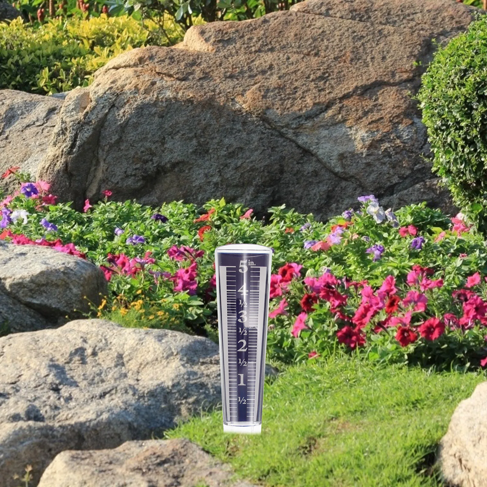 

Large Clear Rain Gauge Outdoor Transparent Plastic Rain Meter Tube with Scale for Garden Lawn Farming Measuring Tool